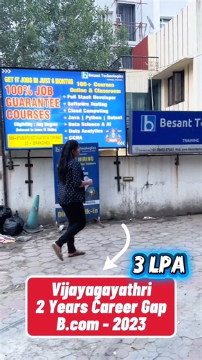 Besant Technologies on Instagram: "B.com & 2 Years career Break to IT 🔥 | Enroll Best Python Full Stack Developer Course in Chennai | 100% Placement Learn Python, Django, Flask, React, and MySQL through IIT-certified, hands-on training guided by expert mentors. Get Best Python Full Stack Developer Course in Chennai & Work on real-time projects, gain internship exposure, and become a job ready developer with 100% placement support. @ Besant Technologies Anna Nagar (Main Branch)🏅🔥 We Offer 100%