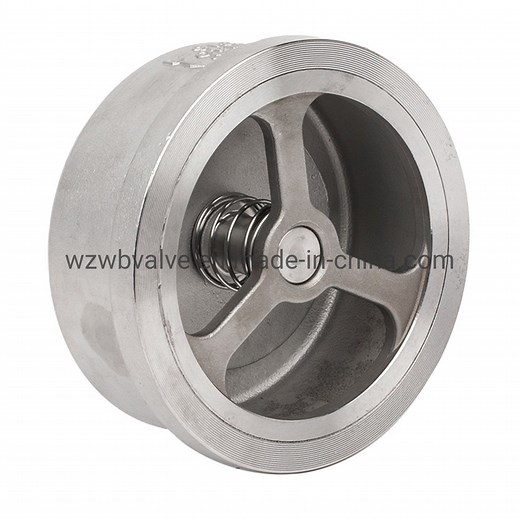 [Hot Item] H71W DIN Flanged 304 Stainless Steel Spring Loaded Single Disc Non Return Wafer Type Lift Check Valve Pn40