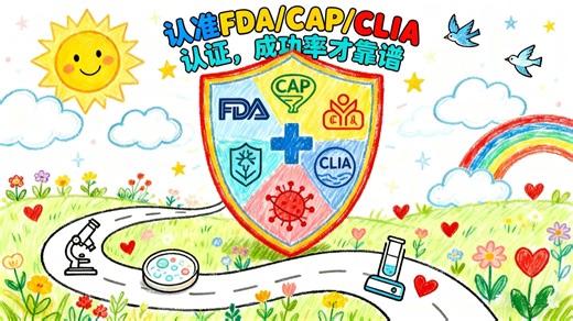 认准 FDA/CAP/CLIA 认证，成功率才靠谱