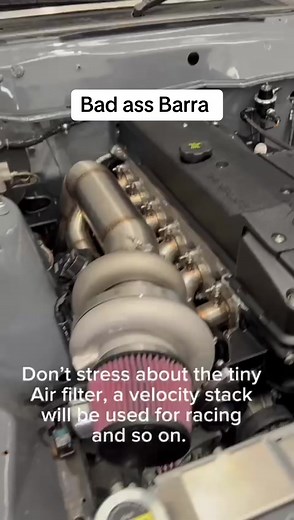 The bad ass barra looking right at home in the XF @Riotlab @Haltech @Turbosmart #turbo #barra #zf #racecar #dsrperformance #fabrication