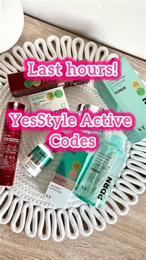 YesStyle Codes Active Last hours 😍🤭😮 YesStyle Coupon Codes