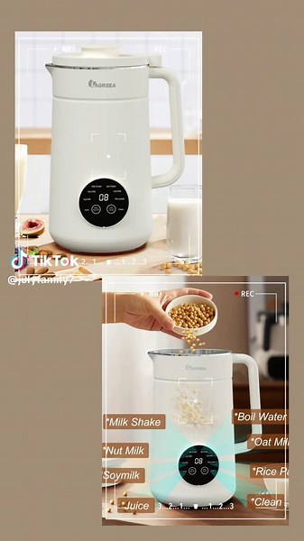 This electric juicer is incredibly versatile. It can make a variety of milk types including soy milk, almond milk, hazelnut milk, and more. So, there's no need to stick to one kind of beverage when you could try them all. It's super easy to operate with its intelligent touch control. The touch screen allows you to select your desired function and time the beverage preparation effortlessly. This machine comes with a powerful motor of 1300w. The high power ensures you get a perfectly smooth textur
