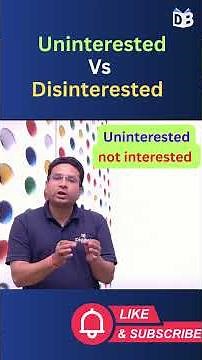 Stop Saying This Wrong ❌ | Uninterested vs Disinterested Explained