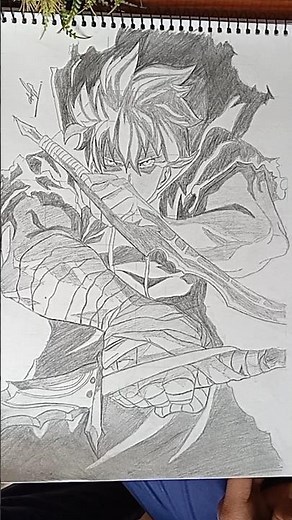 “Sung Jin-Woo Drawing | Solo Leveling Fan Art ✍️🔥”#art☠️