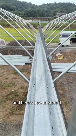 Rainwater harvesting systems—— don't waste rainwater from the roof. #greenhousebuild #construction