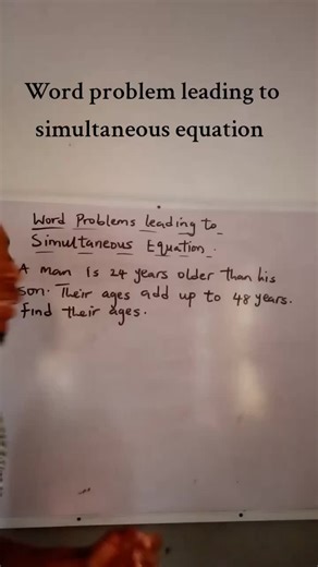 Word problem leading to simultaneous equation made easy #fyp #jamb2026 ##waec2026#learnontiktok
