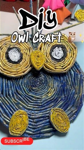 Paper Owl 🦉 #diy #craft #art #shortsviral #diycrafts #easycraft #papercraft #paperowl#owlcraft