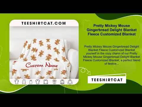 Pretty Mickey Mouse Gingerbread Delight Blanket Fleece Customized Blanket