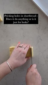 The ultimate test - do holes actually do anything?! I’ll keep doing them like grandma taught me but this was a fun experiment. My shortbread recipe is linked in my profile! https://cloudykitchen.com/blog/shortbread-cookies-recipe/ | Cloudy Kitchen