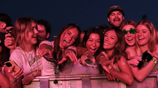 6,000 St. Fratty’s Day revelers turn out to dance the morning away at Cal Poly music festival