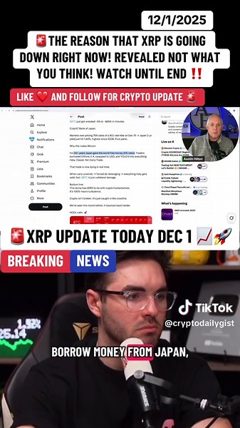🚨Most Important Crypto news video you’ll ever Watch Today!!! DEC/1/2025,,, 🚨THE REASON THAT XRP IS GOING DOWN RIGHT NOW! REVEALED NOT WHAT YOU THINK! WATCH UNTIL END ‼️ Pay attention!!! ⚠️When you purchase a crypto from an exchange wallet, pls do not hold your crypto assets in there. Centralized exchanges like coinbase, uphold, crypto . Com, Robinhood, Kraken etc. They are not safe for long term holding, they control your keys and they’ve access to your details, they can screw off your crypto.