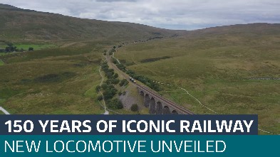 New train unveiled to celebrate 150 years of Yorkshire Dales railway line - Latest From ITV News