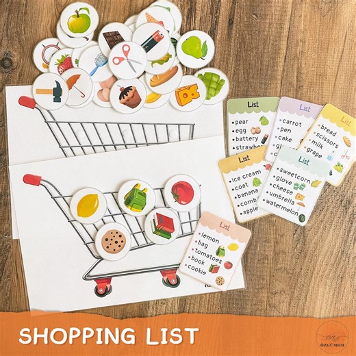 Montessori Grocery Shopping List Game – Printable Kids Learning Activity & Life Skills PDF - Etsy Australia