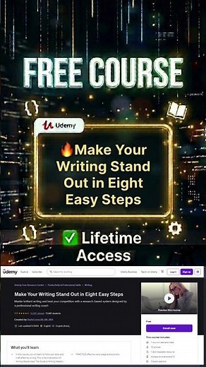 Make Your Writing Stand Out in Eight Easy Steps✨Udemy Free Course 2026 #udemy #freeonlinecourses
