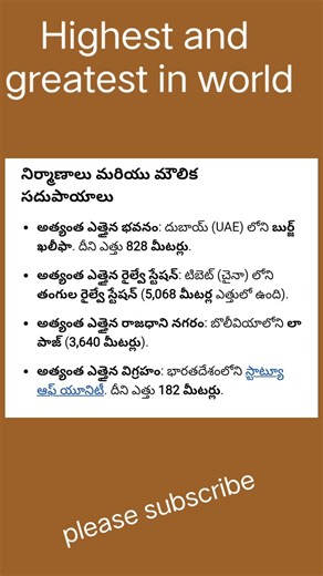 Highest and Greatest in world @narasimhaedutech