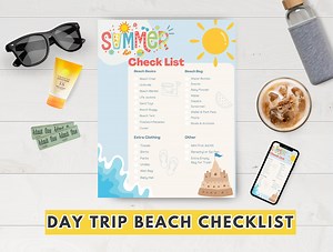 Beach Packing List Printable | Lake Vacation Planner Checklist PDF | Customizable Day Trip Checklist | Ultimate Summer Digital Download - Etsy Canada