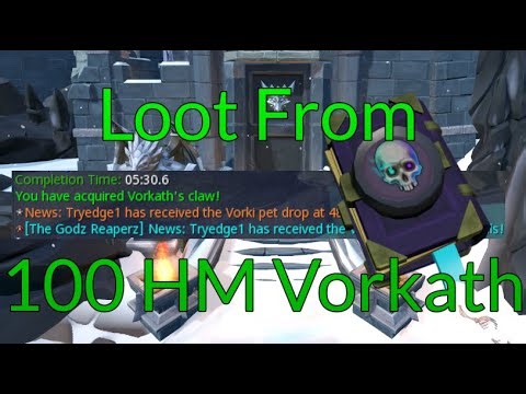 Loot From 100 HM Vorkath + 59m GP/HR (After Rework Changes) ((13 Hour Grind))