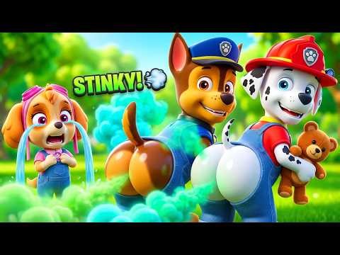 Chase, Marshall & Skye Prank Gone Silly! Super Stinky Gas Trouble 😆💨 | Funny PAW Patrol Animation