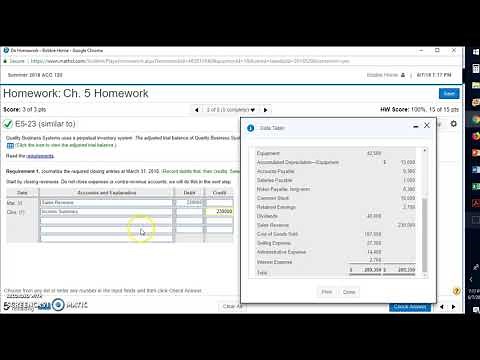 Accounting Chapter 5 Homework