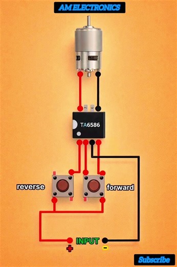 DC MOTOR REVERSE FORWARD CIRCUIT #shorts#dcmotor#circuit#diagram#trending#viral#ai#technology