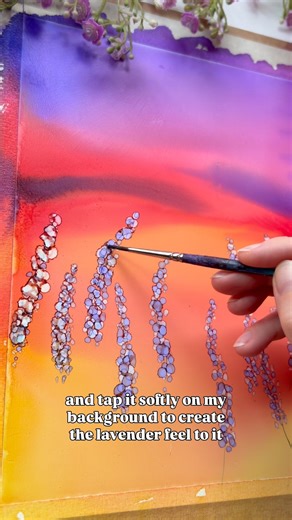 Alcohol Inks Lavender Flower Field 💜