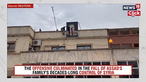The tomb of Hafez-Al-Assad, father of Bashar, was set ablaze in Qardaha. Rebels in fatigues and locals onlookers were seen watching the Mausoleum burn #RebelsInSyria #SyrianCivilWar #BasharAlAssadFalls | News18