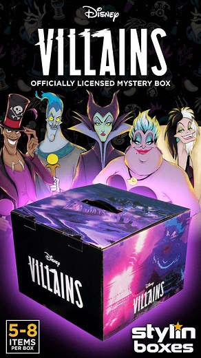 🖤🏰✨️ Mirror, mirror on the wall… who’s the most mischievous of them all? 🖤👑 Dive into the Disney Villains Mystery Box! 😈✨️ Each box is filled with 5–8 officially licensed items featuring the most iconic Disney troublemakers! 🔥Perfect for fans who know that it’s good to be bad. 😉 #DisneyVillains #StylinBoxes #Disney #Mysterybox #EvilQueen #Hades #Ursula #Maleficent #Villains #magic #classic | StylinBoxes