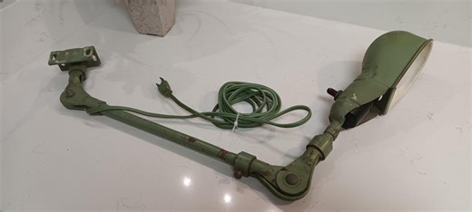 Vintage Task Light - Warehouse/factory/shop Light - Green Machinist Light - Drafting Lamp - Etsy UK