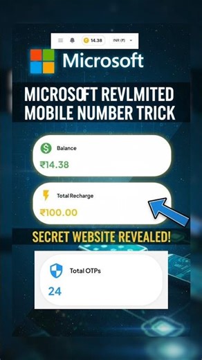 Microsoft reward🥇 unlimited🤑 Mobile number website trick #microsoftreward #mobilenumberwebsite#bing