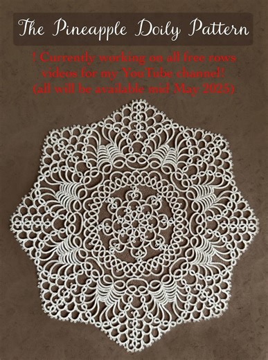Tatting Pineapple Doily Pattern - Etsy