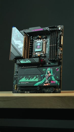 Here the motherboard you're waiting for ..♥️ ROG STRIX X870E-H GAMING WIFI 7 HATSUNE MIKU EDITION !! #ROG #ROGXMIKU #hatsunemiku | ASUS Republic of Gamers