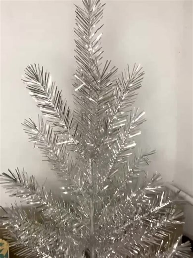 Vintage Aluminum Silver Christmas Tree, Soviet Evergleam Tinsel Tree, Mid-century Taper Trees, 60s Christmas Holiday Pom Pom Artificial Wood - Etsy