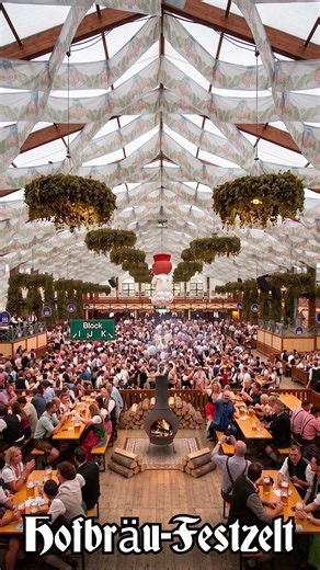 Ultimate Oktoberfest Ambience 🥨 Crackling Chiminea Fire in ALL 14 Major Tents & Calm Bavarian Music
