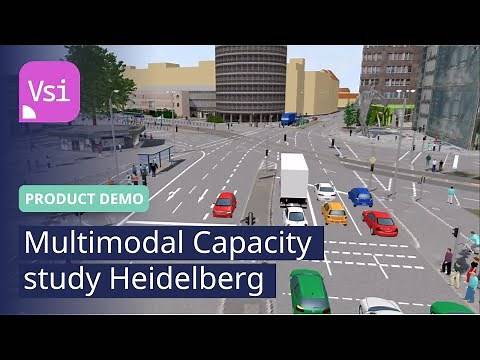 Multimodal Capacity study Heidelberg | PTV Vissim | Product Demo