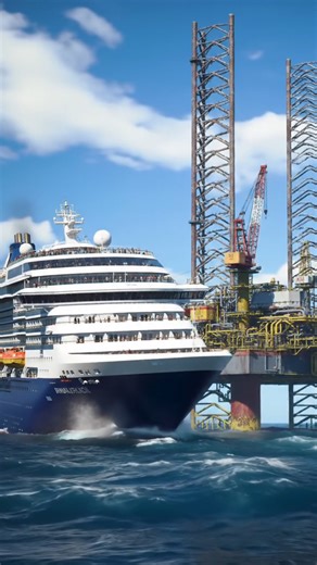 26K views · 93 reactions | Cruise Ship Loses Control, Hits Offshore Oil Platform! | Ship Disaster | Facebook