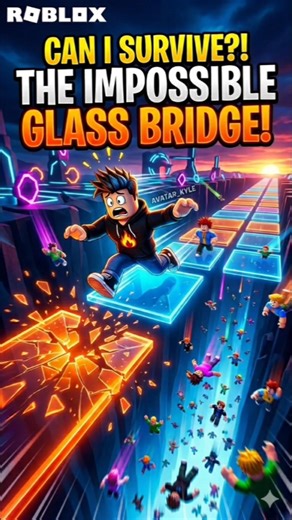DEADLY GLASS BRIDGE IN ROBLOX☠️ #shorts