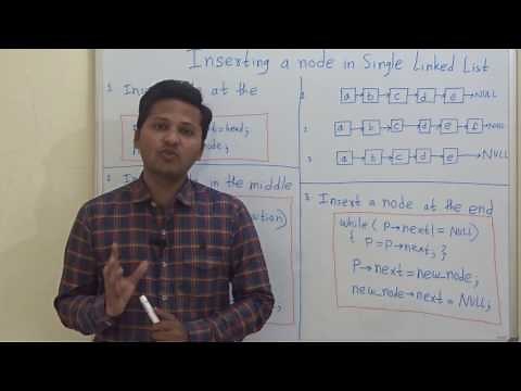 Insert a node in Singly Linked List( at the start , middle or end)