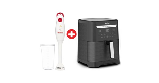 Tefal Easy Fry & Grill XXL Air Fryer 6.5L – 8 Preset Programs – Digital – EY8018EG   Moulinex Turbomix Plus Hand Blender 350 watt with 800 ml Beaker – DD1001EG