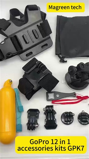 Factory Accessories Set for GoPro Hero Action Sports Camera Kits Selfie Stick Flexible Chest Mount Head Strap-Made Durable Metal