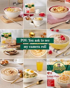 112K views · 3.9K reactions | Me 欄 Jungle Instant Oats Nonstop days? Meet your instant obsession. Jungle Instant Oats are the perfect go-to breakfast choice. They come in 5 delicious flavours and are quick to make and easy to love. #DoLifeWithHeart | Jungle South Africa | Facebook