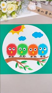 This Cotton Swab Bird Trick is SO Easy #drawing #diy #satisfying