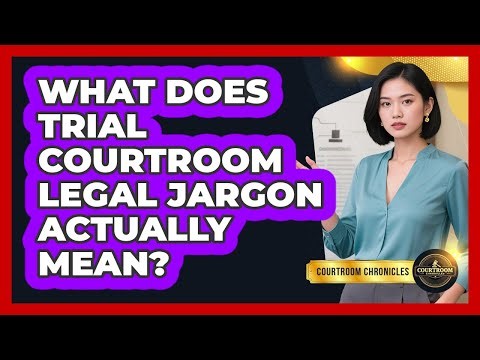 What Does Trial Courtroom Legal Jargon Actually Mean? - Courtroom Chronicles