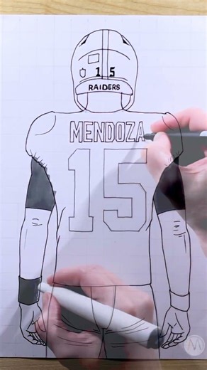 Drawing NFL players #drawingtutorial #fernandomendoza #lasvegasraiders #drawing #sketch #howtodraw