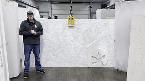 1.4K views · 20 reactions | This week’s Slab of the Week is Calacatta Ocellio Quartz, a NEW color from our MSI Quartz line! One thing that makes this slab unique is its Lumaluxe finish, which gives it a deep, rich look with high reflection. If this natural marble–looking quartz works for a project you have in mind, call (304) GRANITE to come see it in person! | Bad Lizard Granite & Quartz, LLC | Facebook