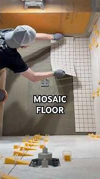 How to install mosaic tile floor #diy #works #asmr #tiles #home #construction #trythatinasmalltown