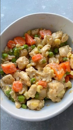 Crustless Chicken Pot Pie #Recipe