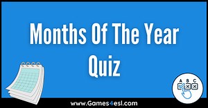 Months Of The Year Quiz (With Free PDF) | Games4esl