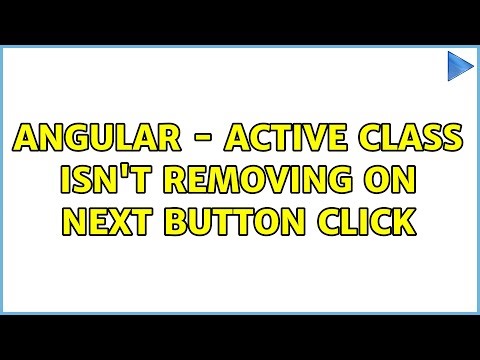 Angular - active class isn't removing on next button click