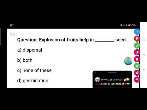 Explosion of fruits help in _____ seed.