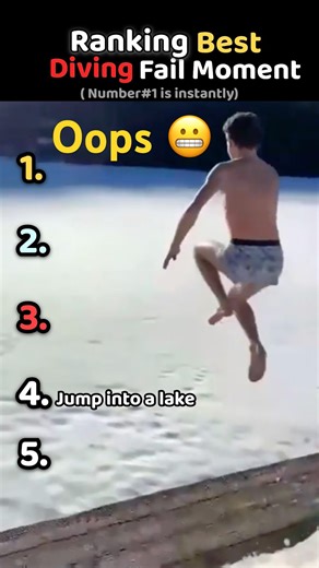 Ranking the best Diving fail #shorts